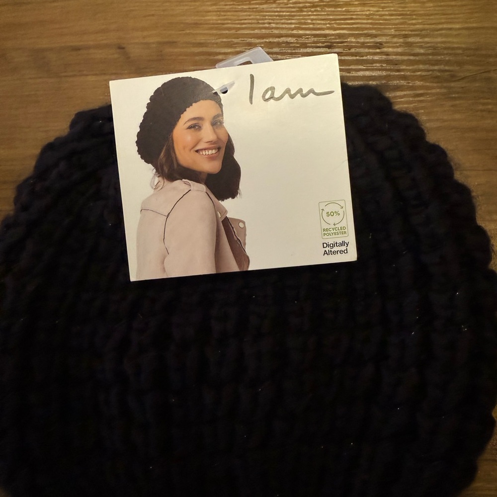 Elegant Black Knit Women's Hat